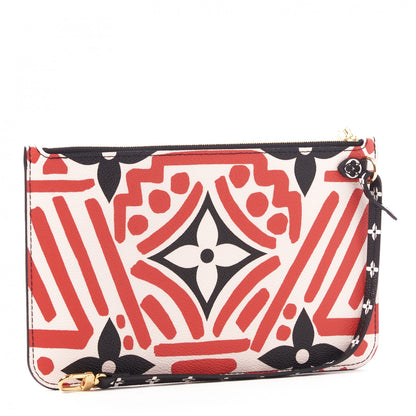 Louis Vuitton Monogram Giant Crafty Neverfull MM GM Pochette Creme Rouge Black 2 of 8
