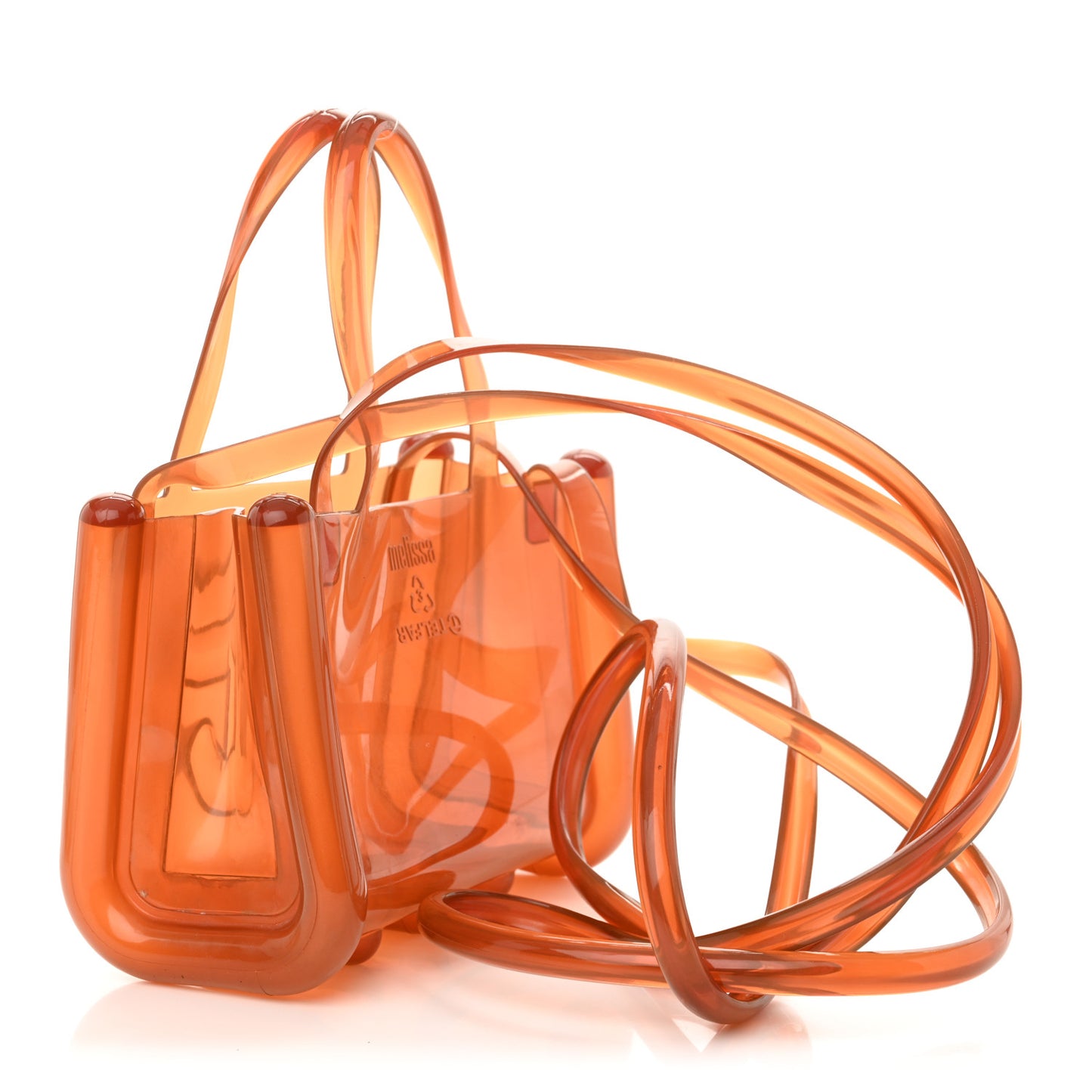 x MELISSA Jelly Small Shopping Bag Clear Brown