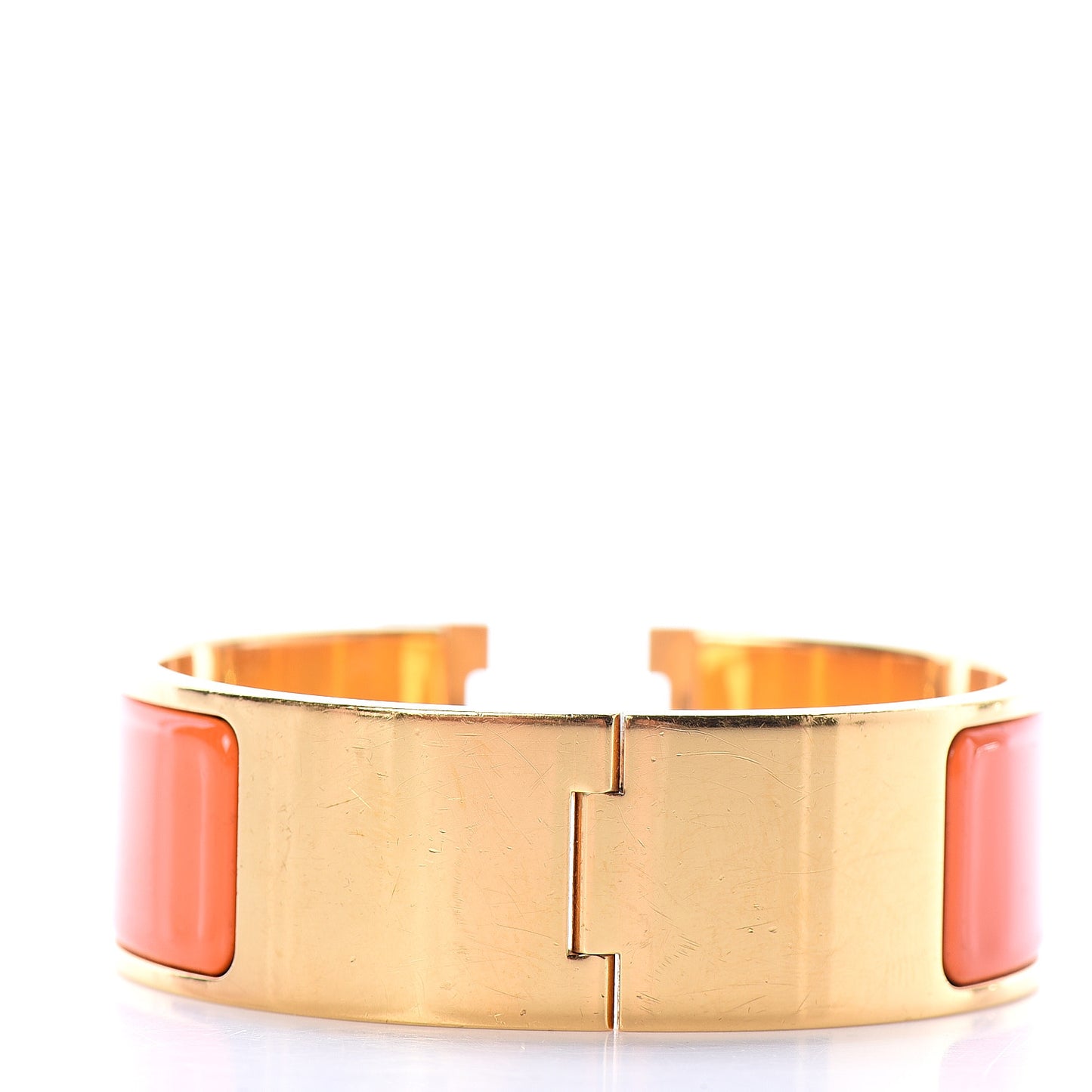 Enamel Wide Clic Clac H Bracelet PM Orange