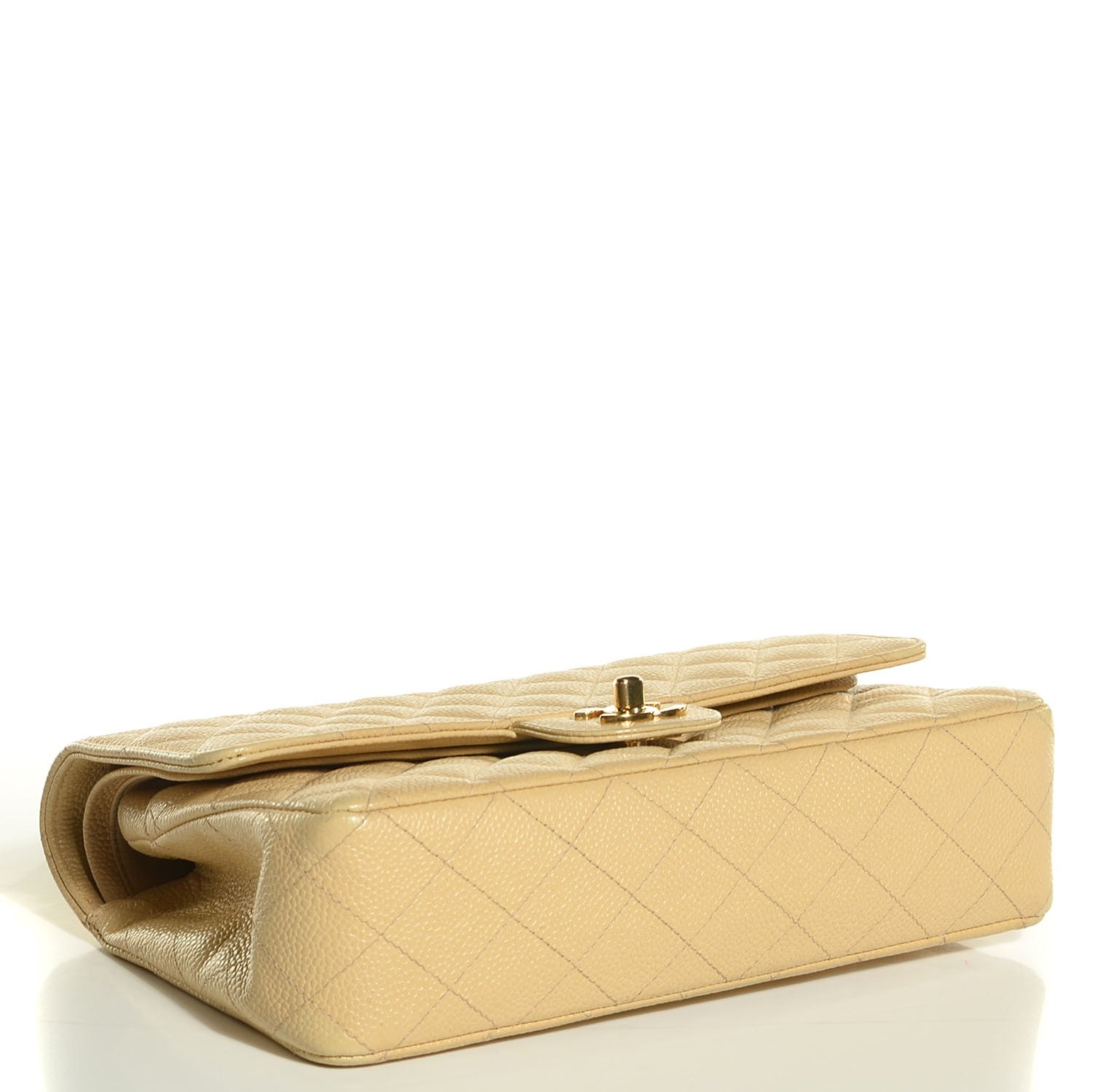 Chanel Caviar Quilted Medium Double Flap Beige Clair 4 of 7