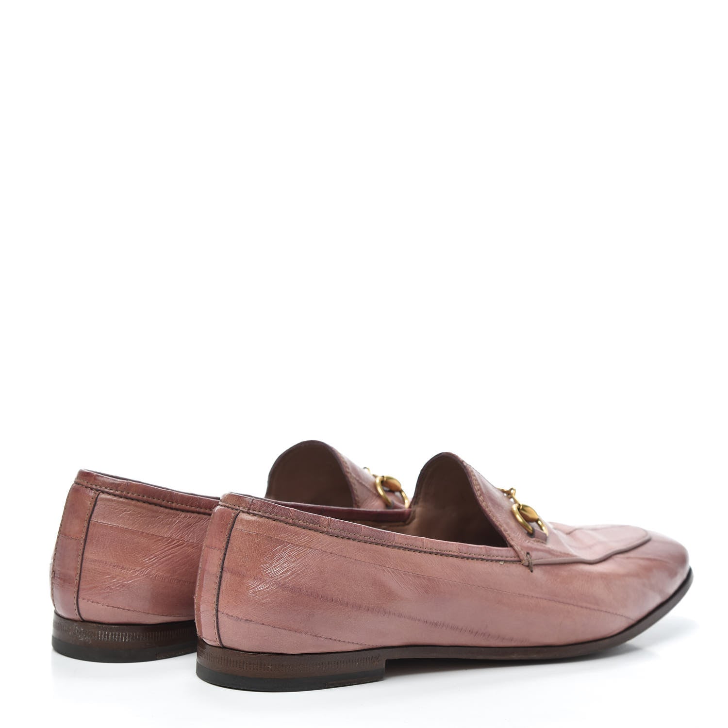Gucci Eel Womens Jordaan Loafers 37 Mauve 4 of 7