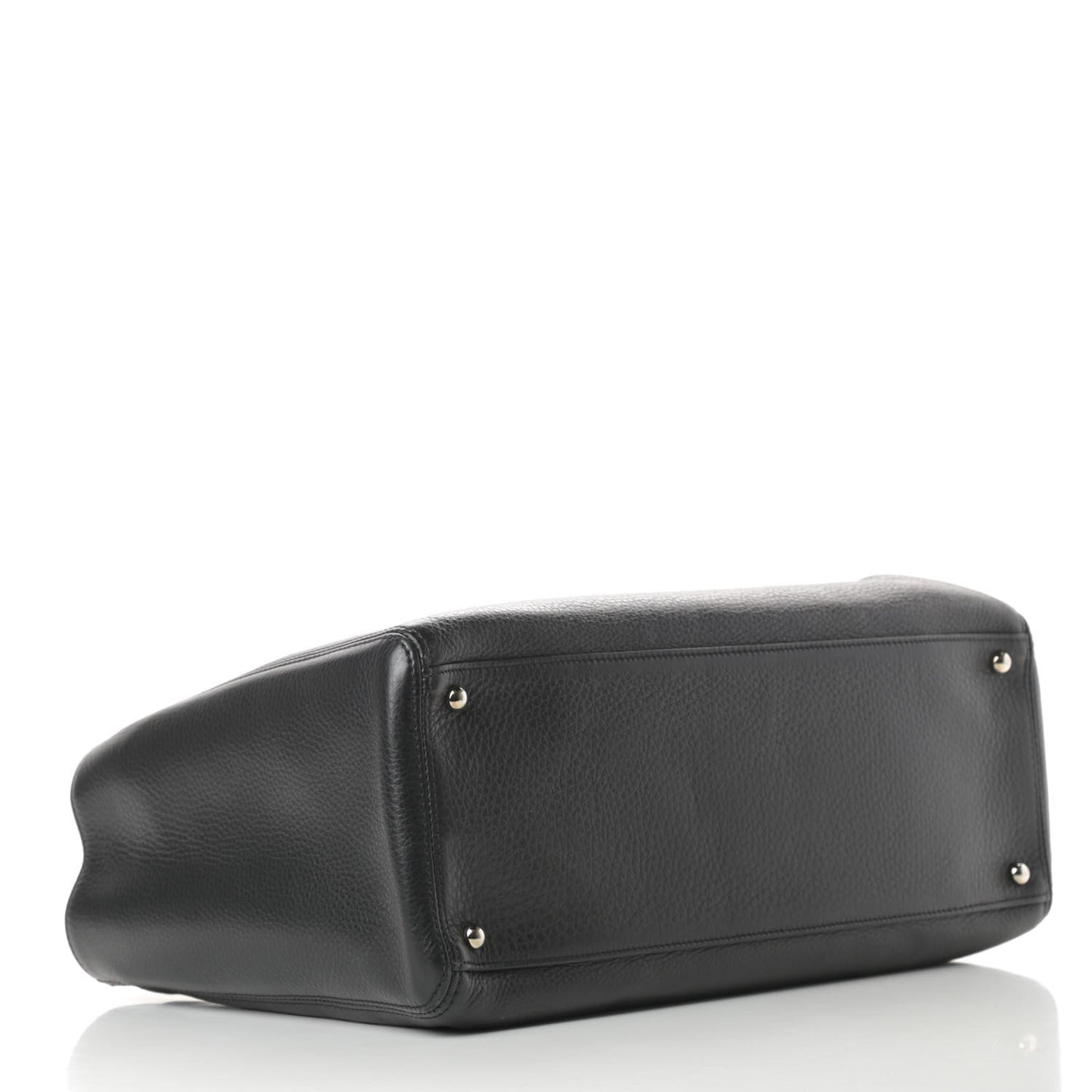 Calfskin Cerf Executive Shopper Tote Black