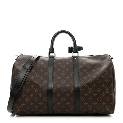 Louis Vuitton Monogram Macassar Keepall Bandouliere 45 1 of 9