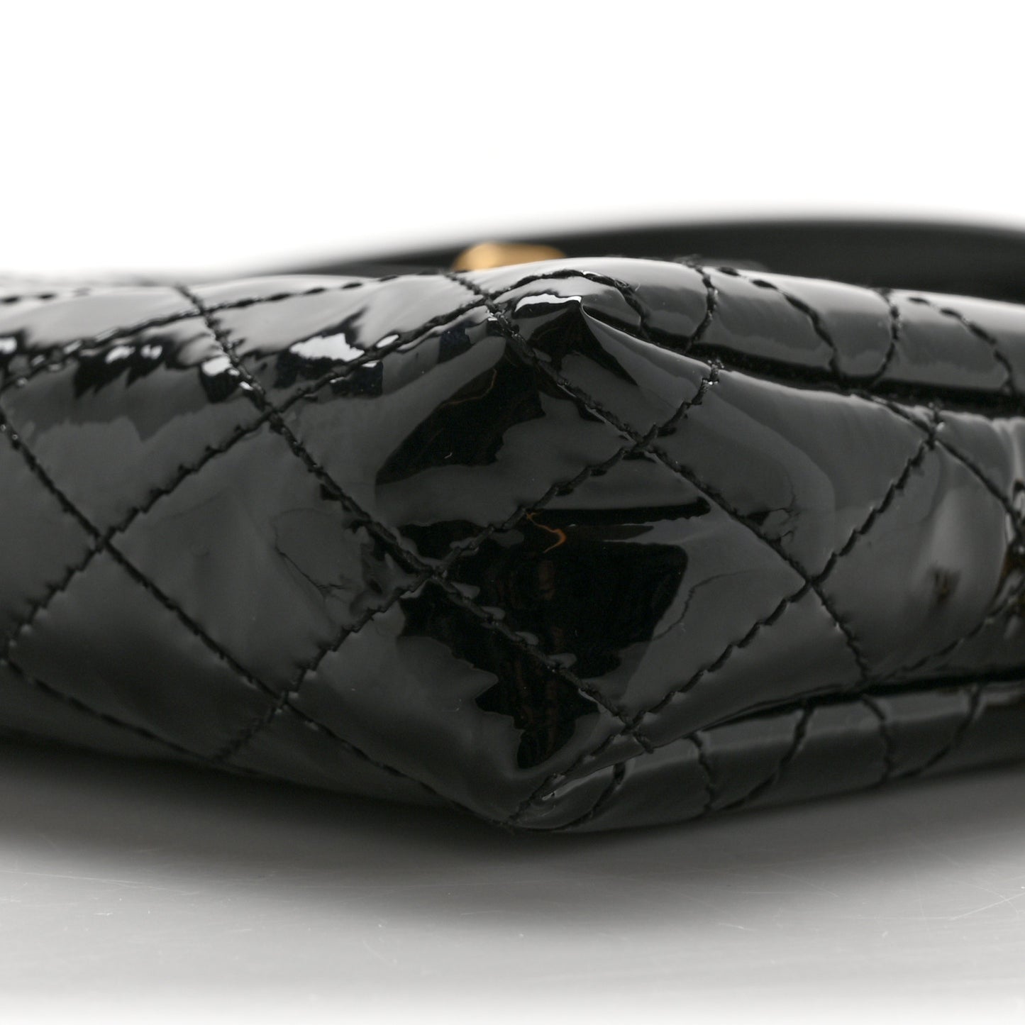 Lambskin Quilted Gaby Zipped Pouch Black