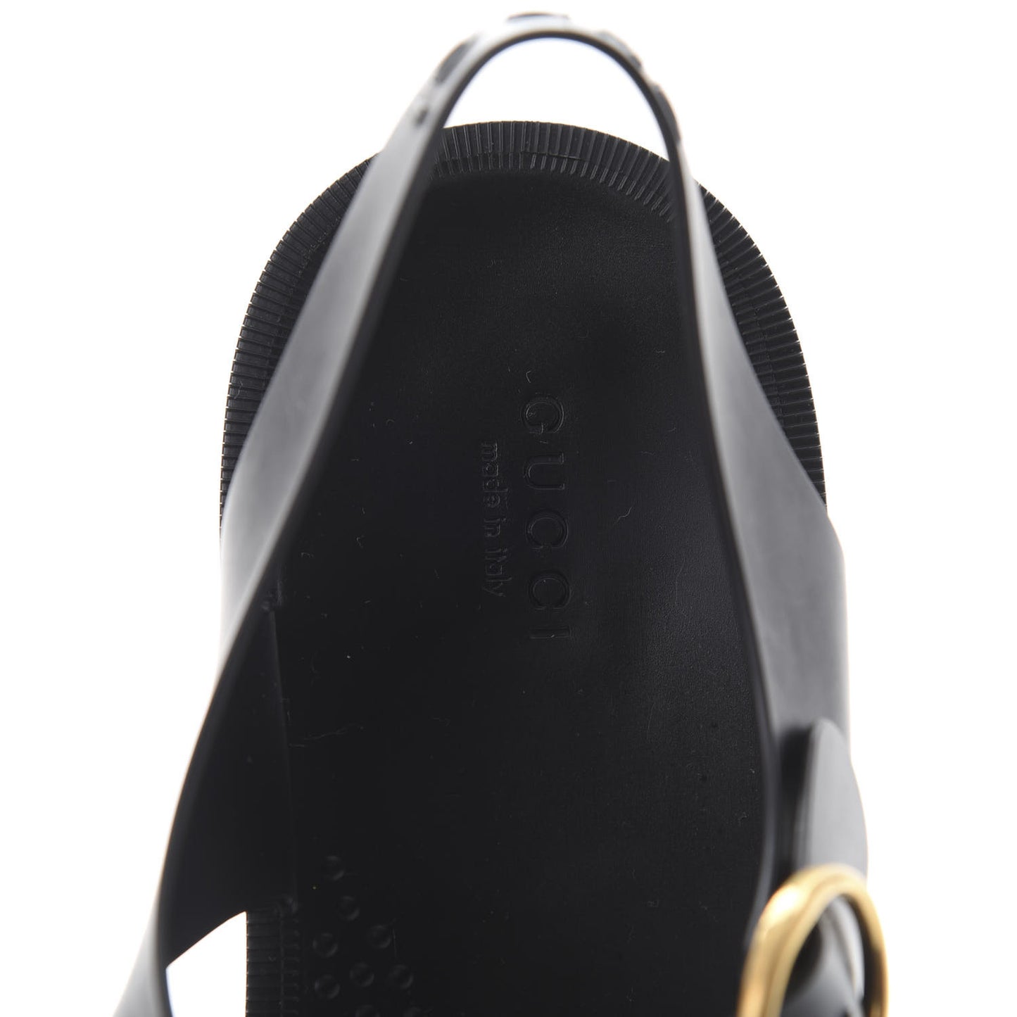 Rubber Mens Buckle Strap Sandals 8 Black