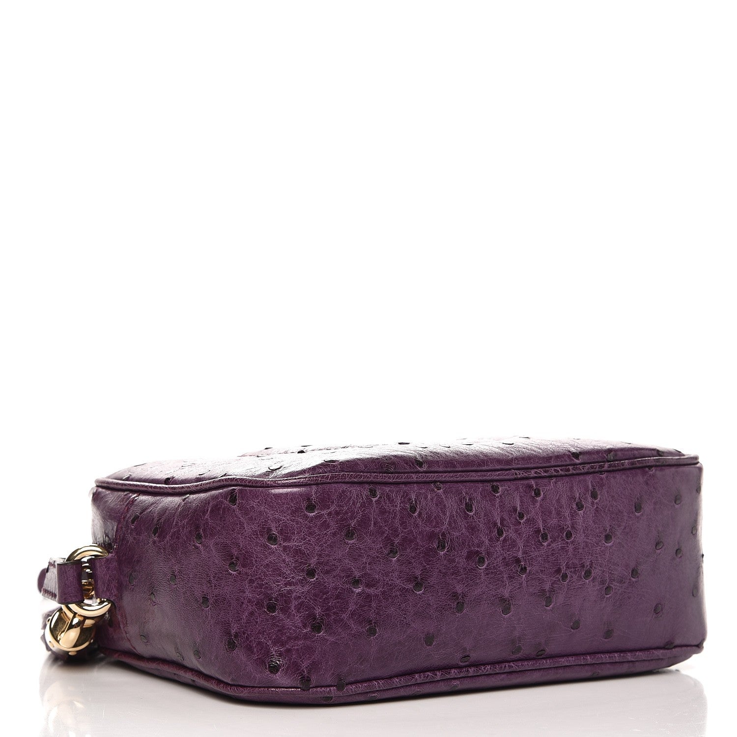 Gucci Ostrich Small Soho Disco Bag Grape Royal 4 of 9