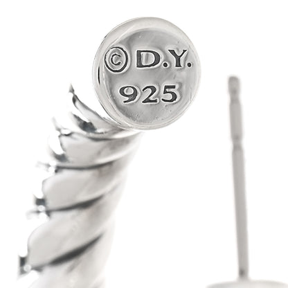 David Yurman Sterling Silver Sculpted Cable Hoop Earrings 4 of 5