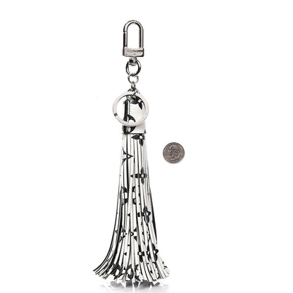 Louis Vuitton Monogram Tassel Bag Charm White 2 of 5