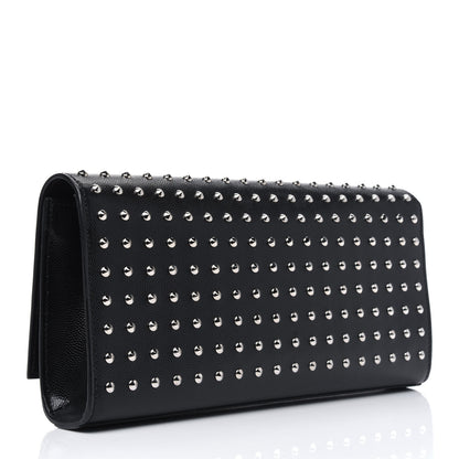 Saint Laurent Grain De Poudre Classic Monogram Studded Clutch Black 3 of 18