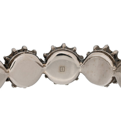 Gucci Metal Crystal Feline Cuff 16 Aged Silver Pink 5 of 8
