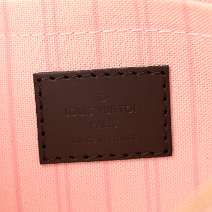 Louis Vuitton Damier Ebene Neverfull MM GM Pochette Rose Ballerine 6 of 8