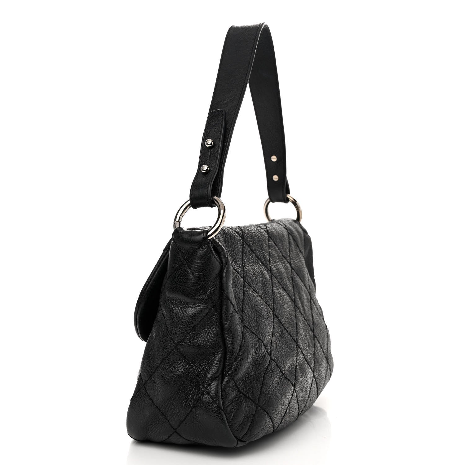 Chanel Glazed Calfskin Stitched On The Road Flap Black 3 of 12