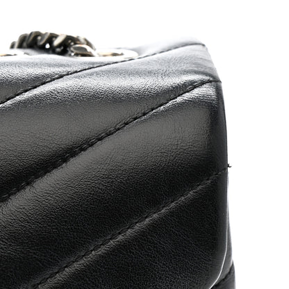 Saint Laurent Calfskin Y Quilted Monogram Medium Loulou Chain Satchel Black 13 of 17