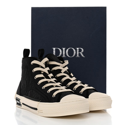 Christian Dior Oblique Kumo Mens B23 High Top Sneakers 42 Black Beige 9 of 9