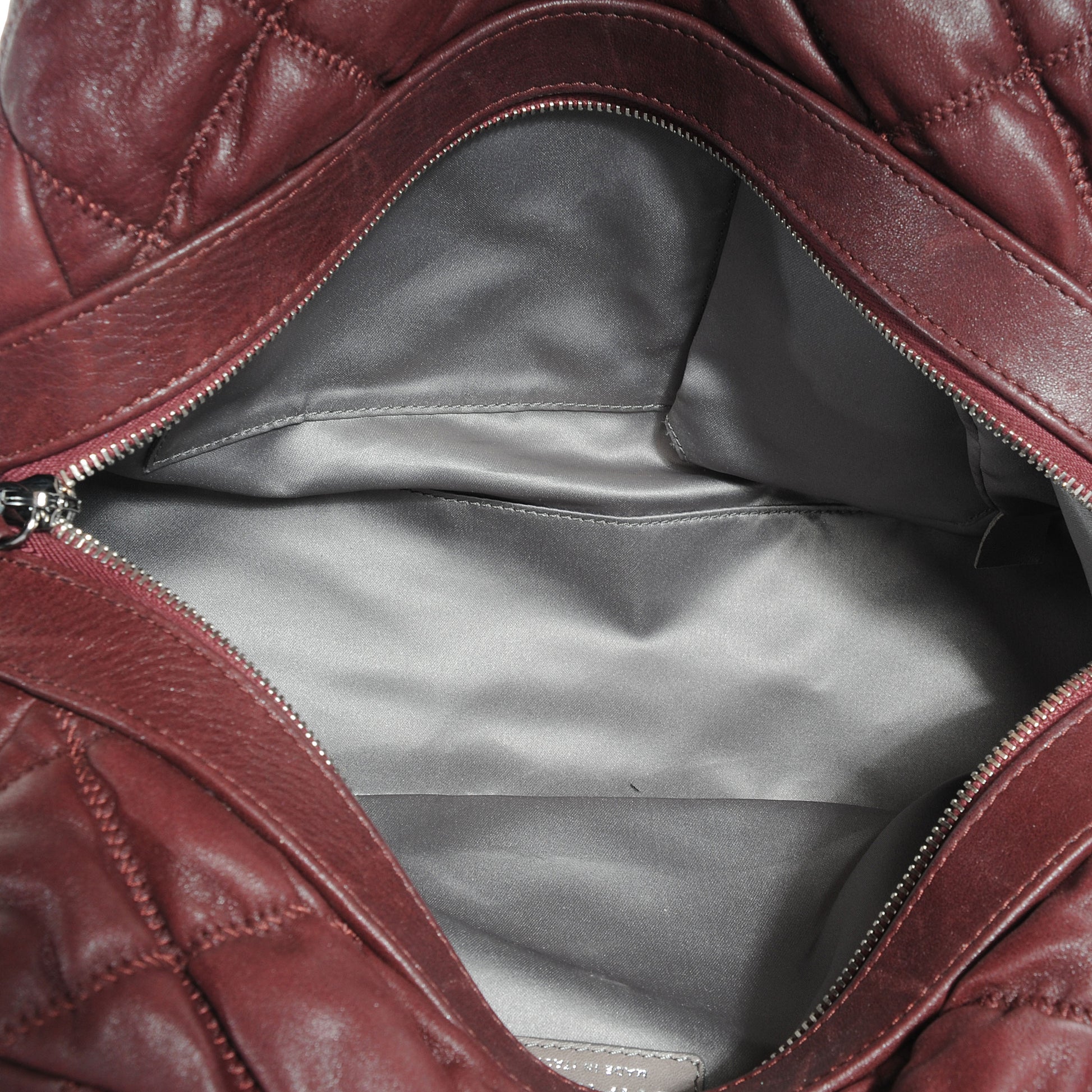 Chanel Leather Bubble Quilt Bowler Bordeaux 5 of 7
