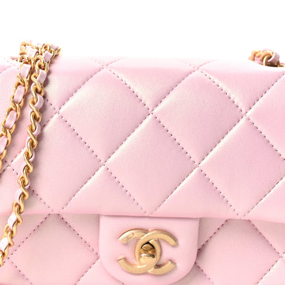 Chanel Pearly Lambskin Pearl Quilted Mini Flap Pink 8 of 10