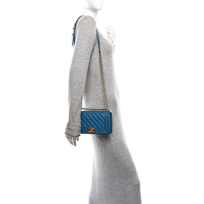 Chanel Lambskin Quilted Small Boy Flap Blue 2 of 10