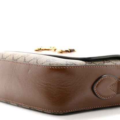 Gucci GG Supreme Monogram Small Horsebit 1955 Shoulder Bag Beige Brown Sugar 10 of 10
