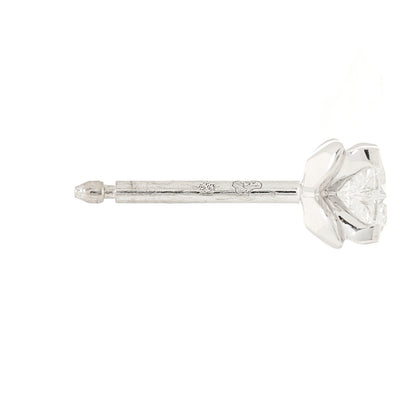 Louis Vuitton 18K White Gold Diamond .35ct LV Star Cut Single Stud Earring 4 of 5