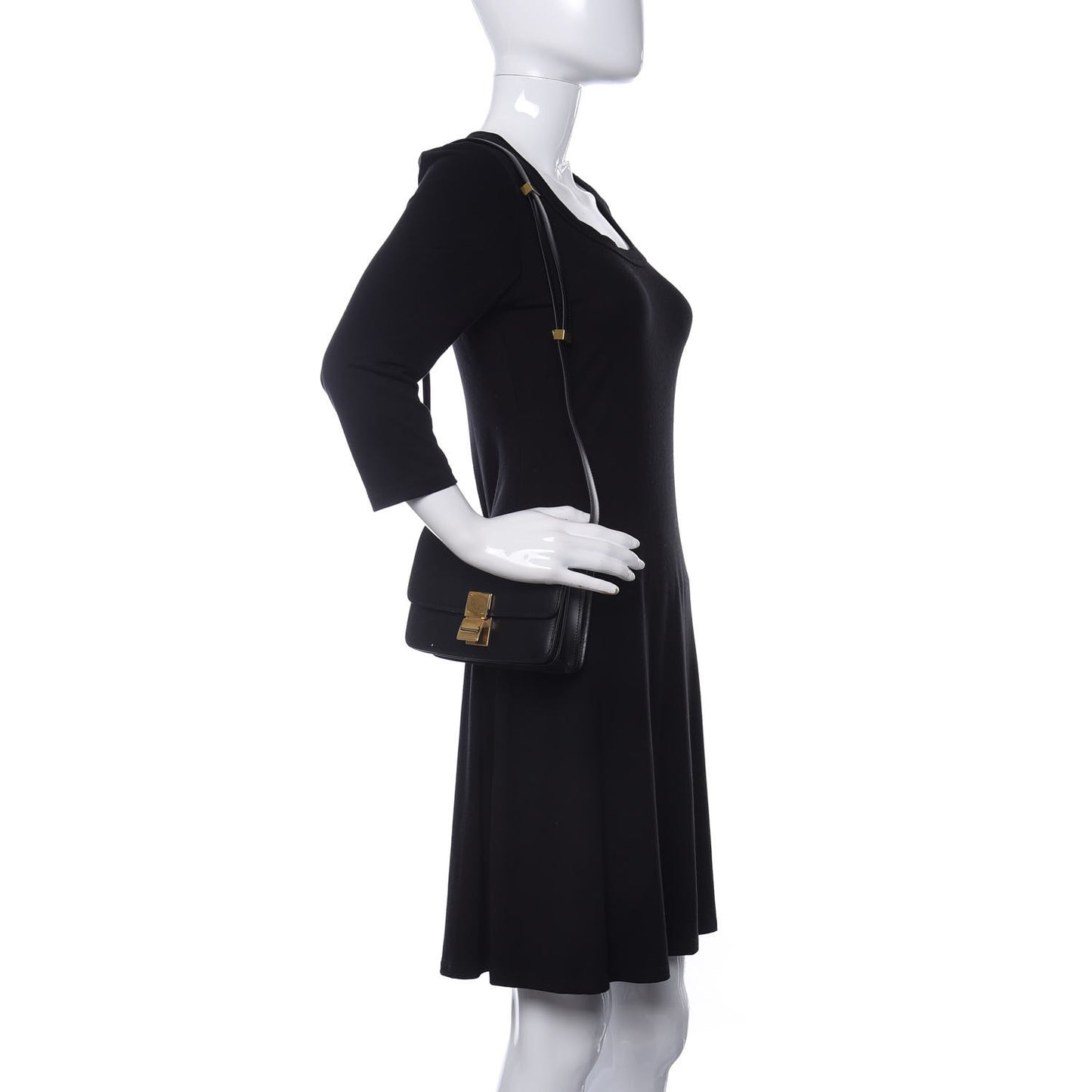 Box Calfskin Small Classic Box Flap Bag Black