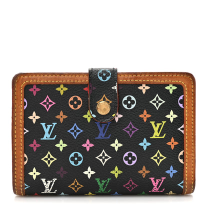 Louis Vuitton Monogram Multicolor French Purse Wallet Black 1 of 14