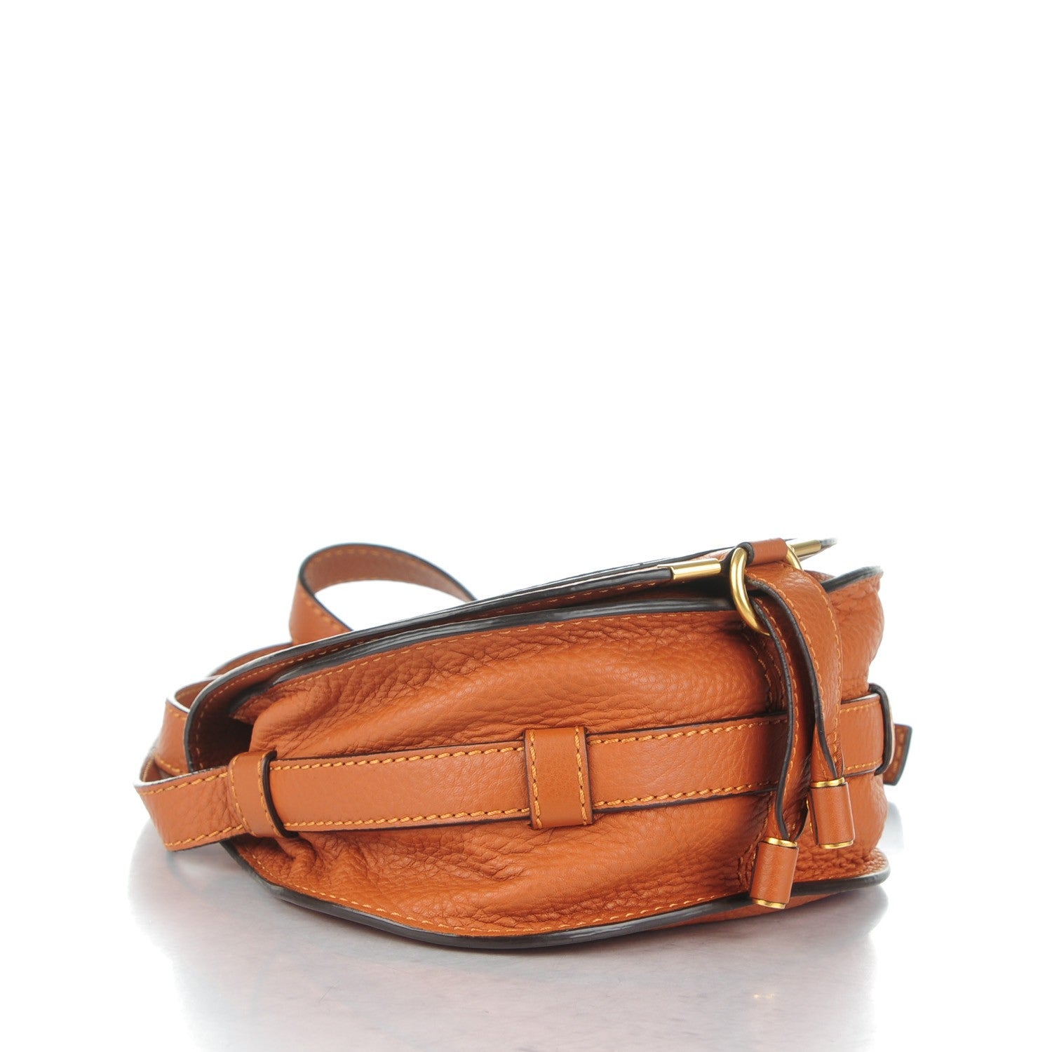 Chloe Calfskin Mini Marcie Round Crossbody Bag Tan 4 of 9
