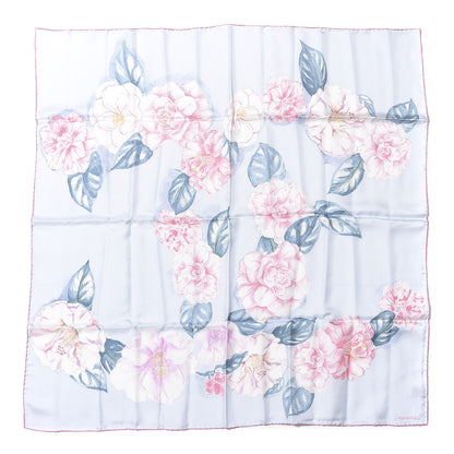 Chanel Silk CC Camellia Scarf Light Blue Multicolor 1 of 3
