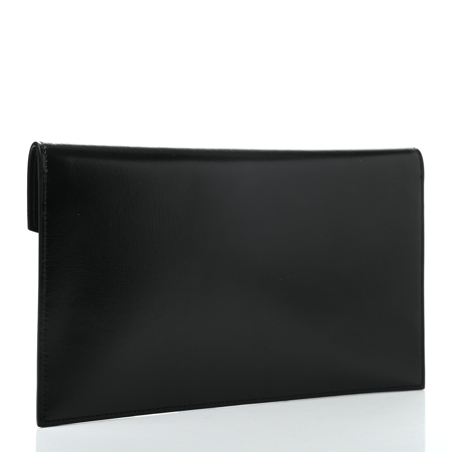 Saint Laurent Smooth Shiny Calfskin Monogram Uptown Pouch Black 6 of 14