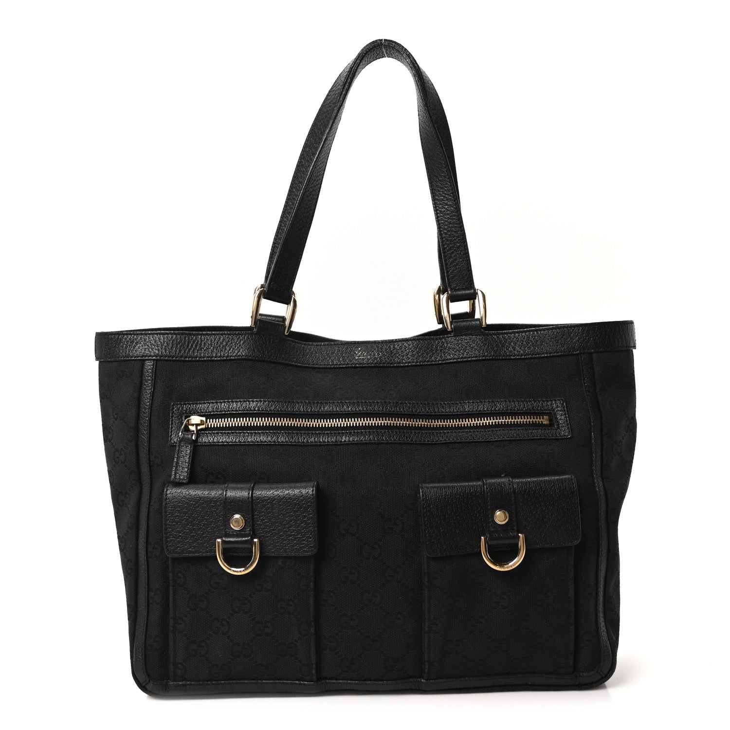 Gucci Monogram Abbey D Ring Tote Black 1 of 10