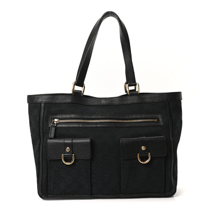 Gucci Monogram Abbey D Ring Tote Black 1 of 10
