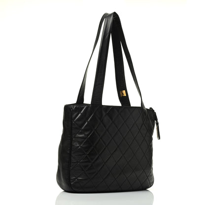 Chanel Lambskin Quilted CC Shoulder Bag Black 3 of 9