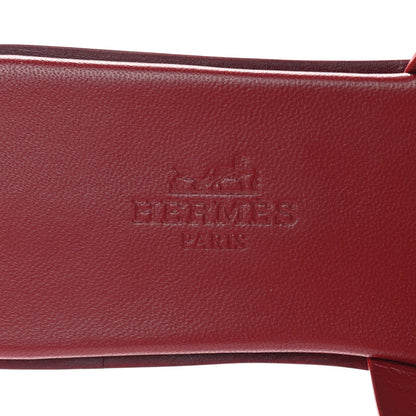 Hermes Calfskin Amore Sandals 36 Rouge Grenat Orange Solaire 7 of 11