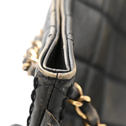 Chanel Calfskin Quilted Into The Fringe Hobo Black Gold 13 of 15