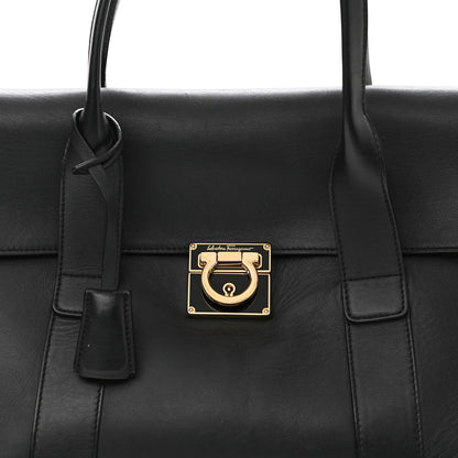 Salvatore Ferragamo Calfskin Medium Sookie Satchel Black 12 of 14