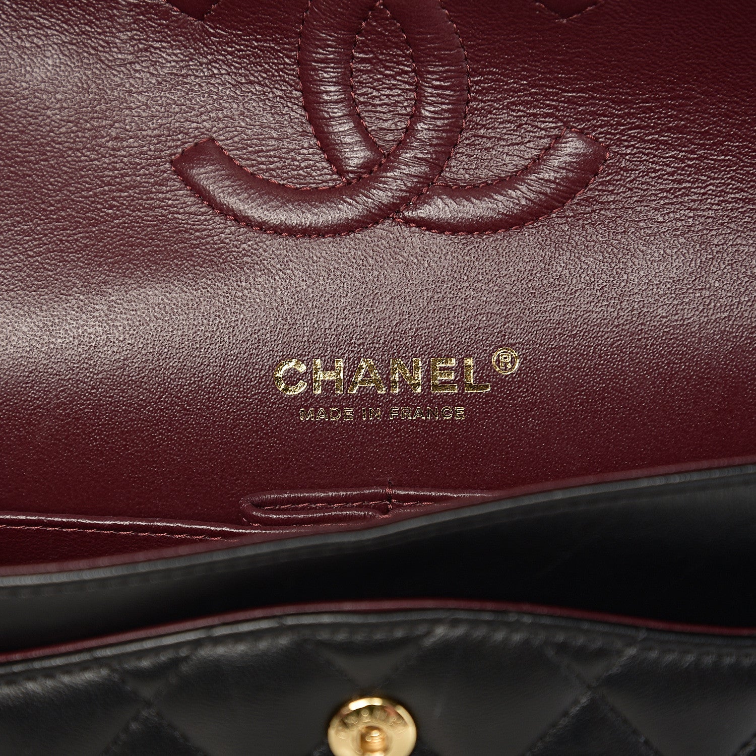 Chanel Lambskin Quilted Medium Double Flap Black 5 of 14