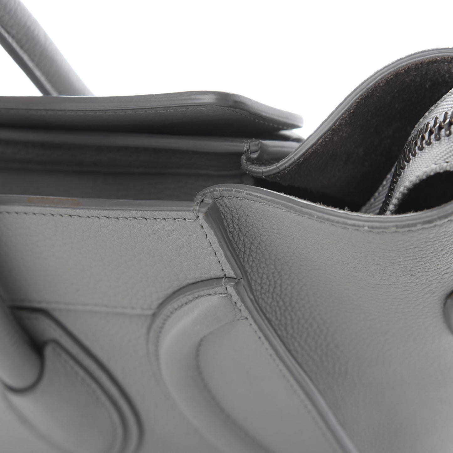 Baby Drummed Calfskin Micro Luggage Sky