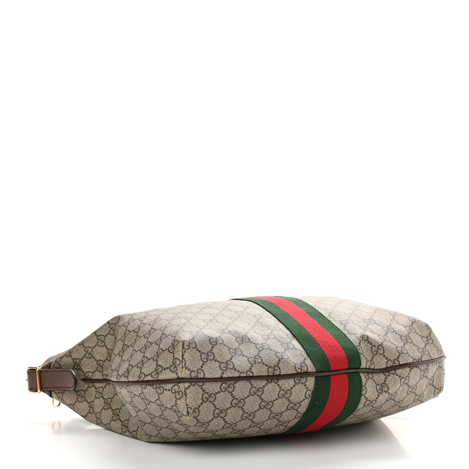 Gucci GG Supreme Monogram Web Ophidia Half Moon Hobo Brown 4 of 16
