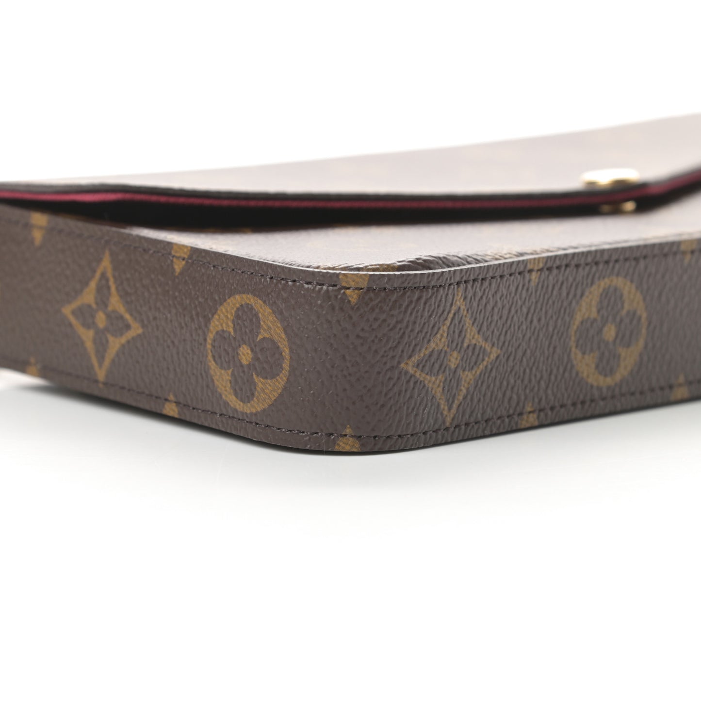 Monogram Pochette Felicie Chain Wallet Fuchsia