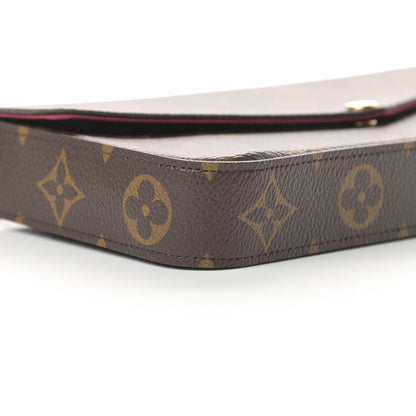 Louis Vuitton Monogram Pochette Felicie Chain Wallet Fuchsia 11 of 12