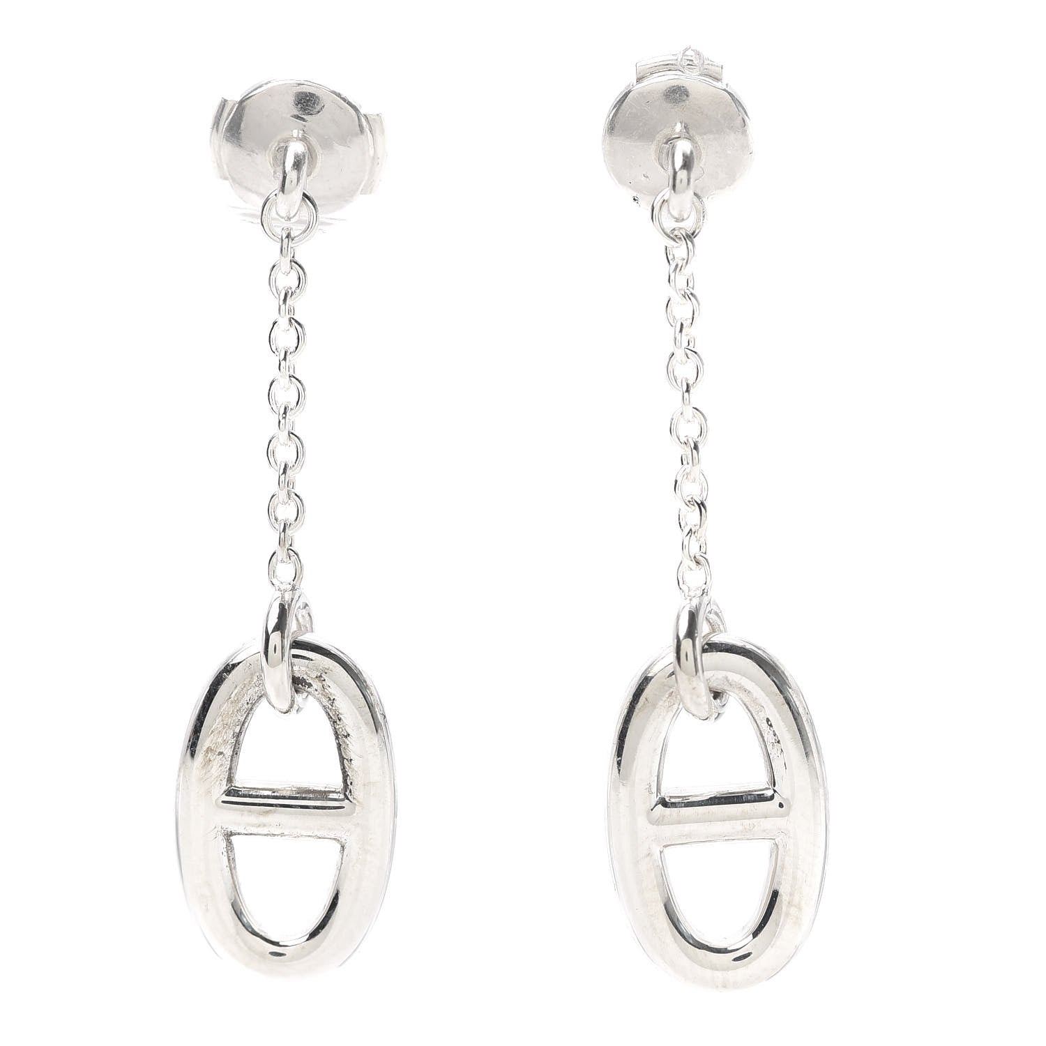 Hermes Sterling Silver Farandole Drop Earrings 1 of 5