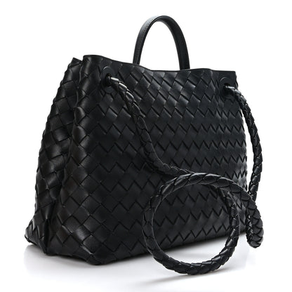Bottega Veneta Nappa Intrecciato Medium Andiamo Shoulder Bag Black 2 of 8