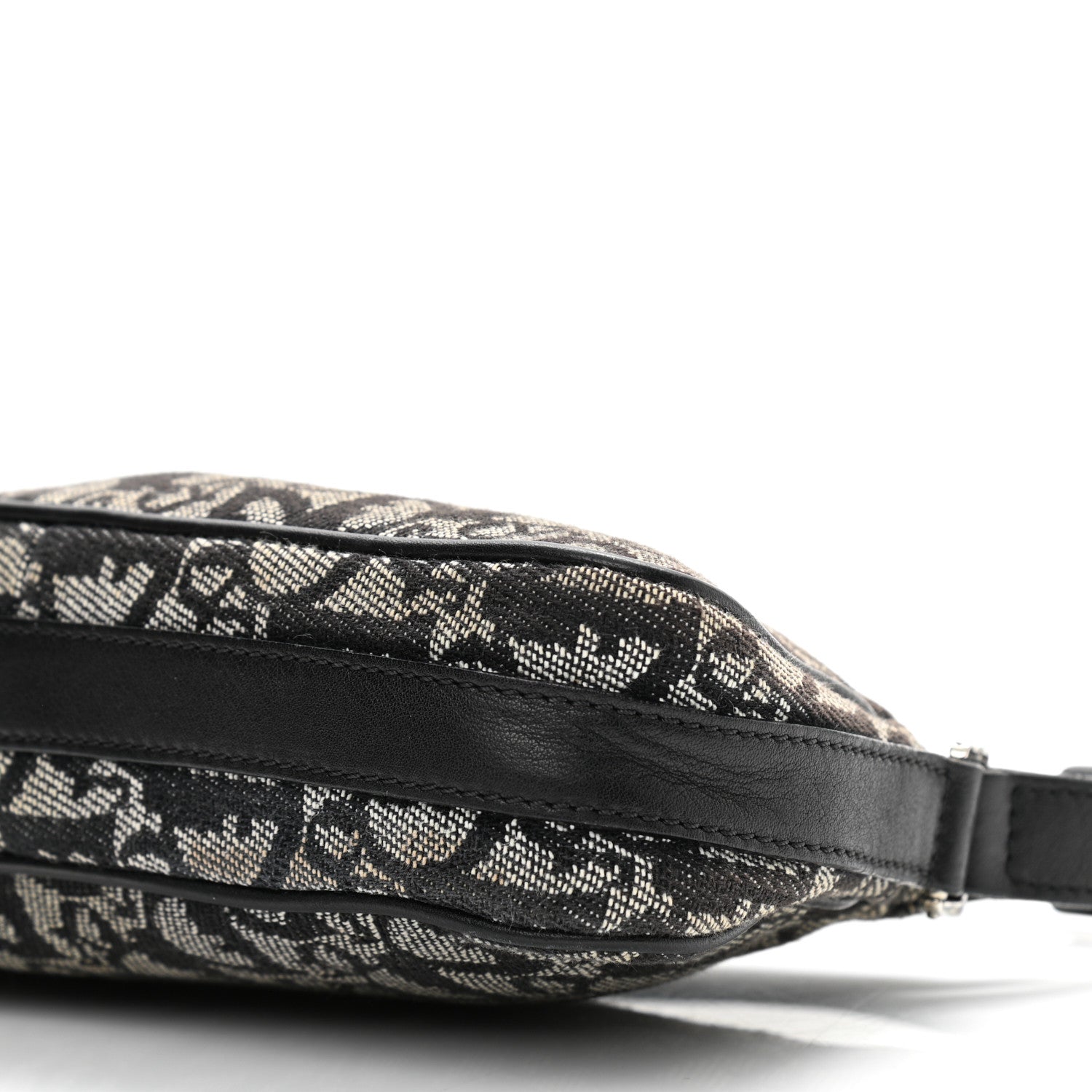 Christian Dior Monogram Shoulder Bag Pochette Black 10 of 14