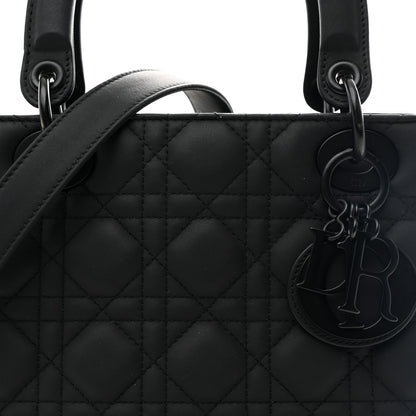 Christian Dior Ultra Matte Calfskin Cannage Medium Lady Dior Black 8 of 10