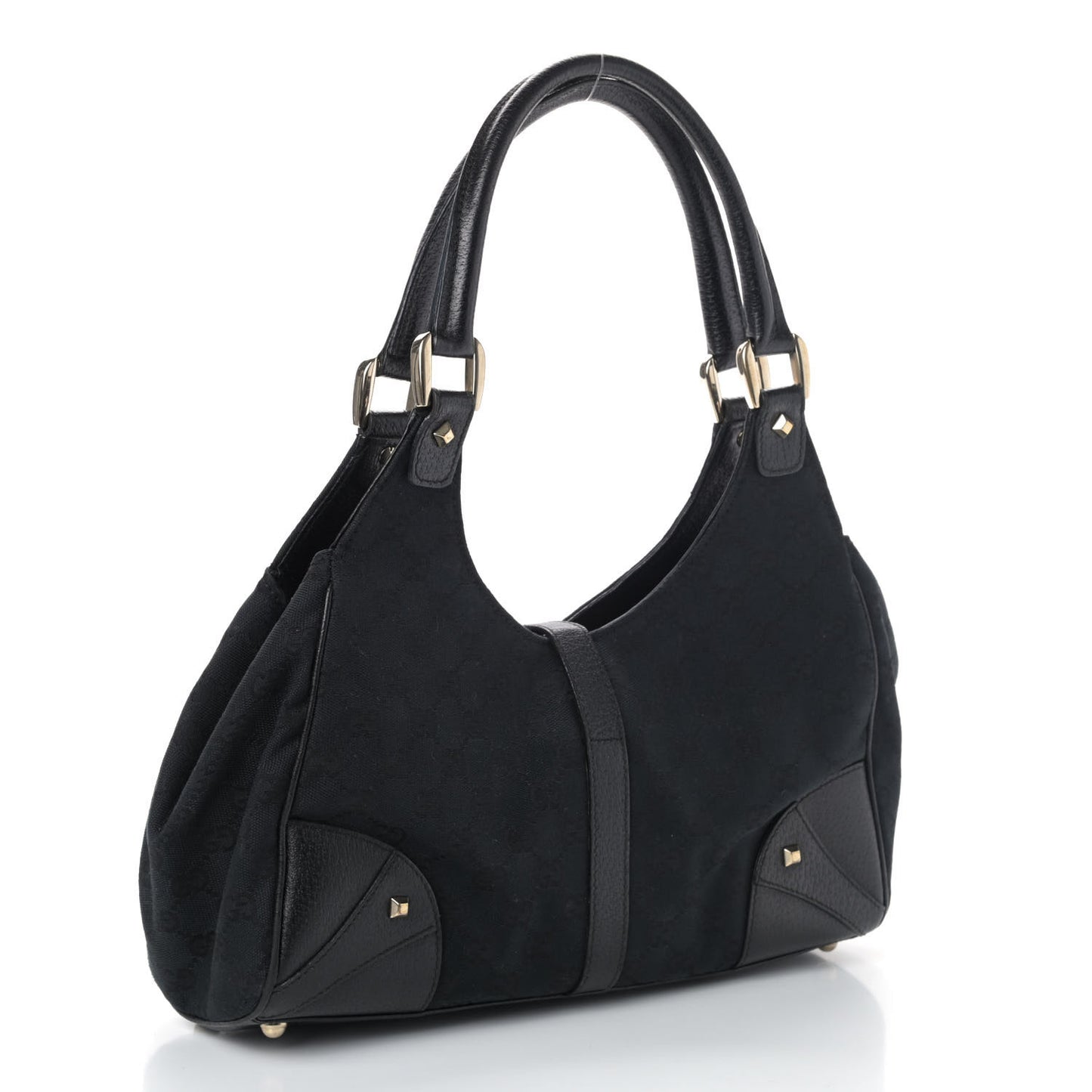 Monogram Calfskin Large Bardot Tote Black
