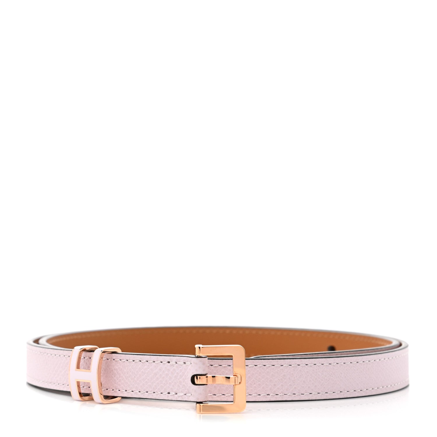 Hermes Epsom 15mm Pop H Belt 75 Mauve Pale 1 of 8