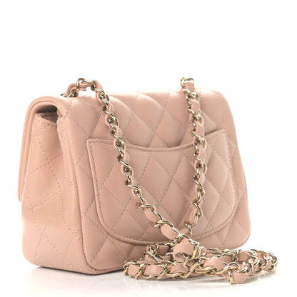 Chanel Lambskin Quilted Mini Square Flap Beige 2 of 4