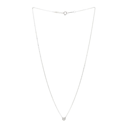 Tiffany Sterling Silver Diamond .10ct Elsa Peretti Diamonds by the Yard Pendant Necklace 3 of 4