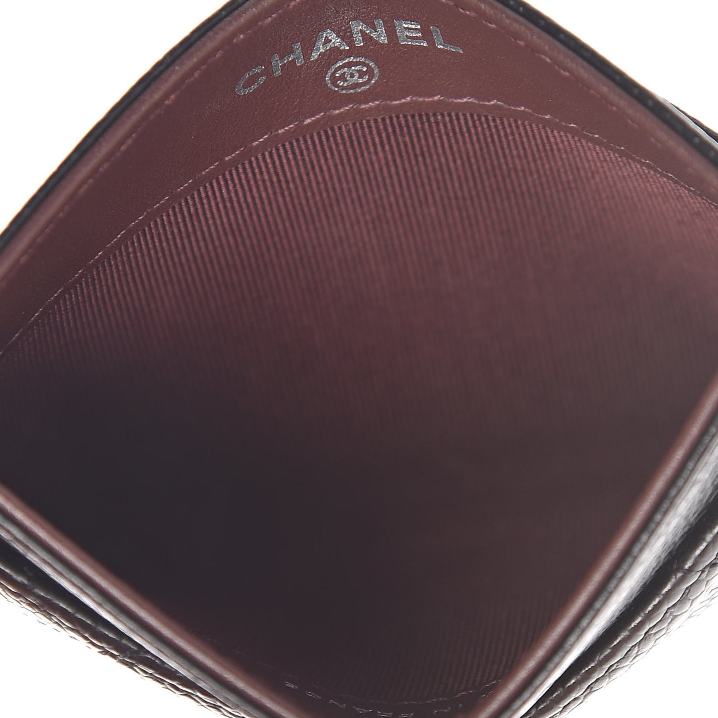 Caviar Quilted Card Holder Black