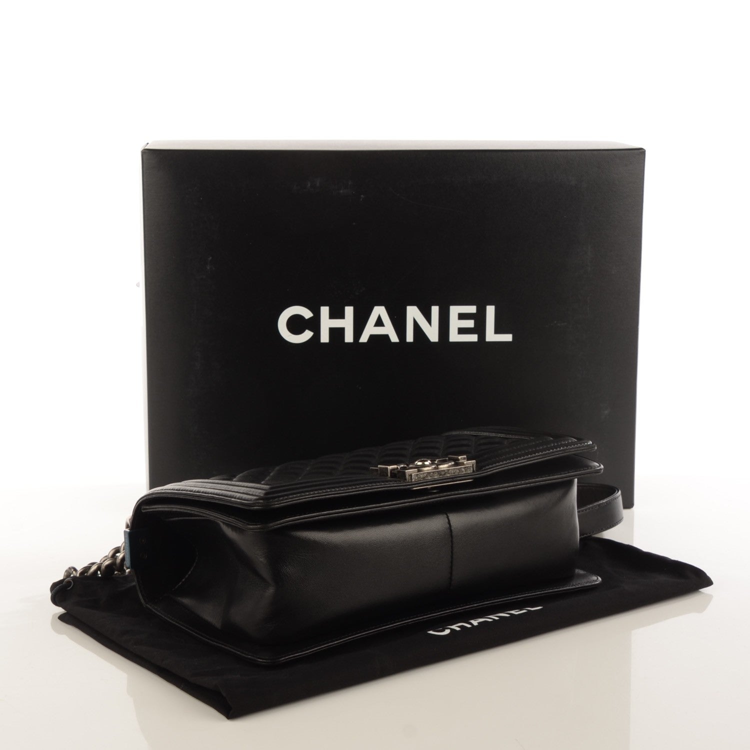 Chanel Lambskin Quilted Medium Boy Flap Black 4 of 9