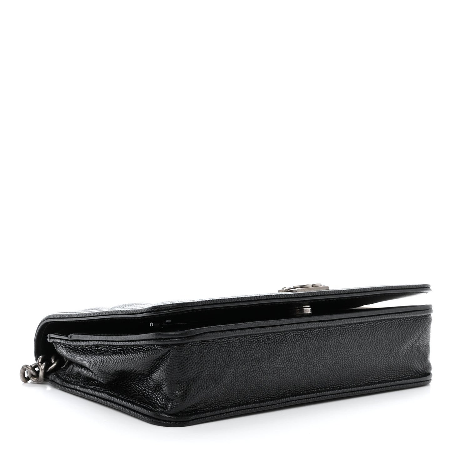 Caviar Quilted Boy Wallet On Chain WOC Black
